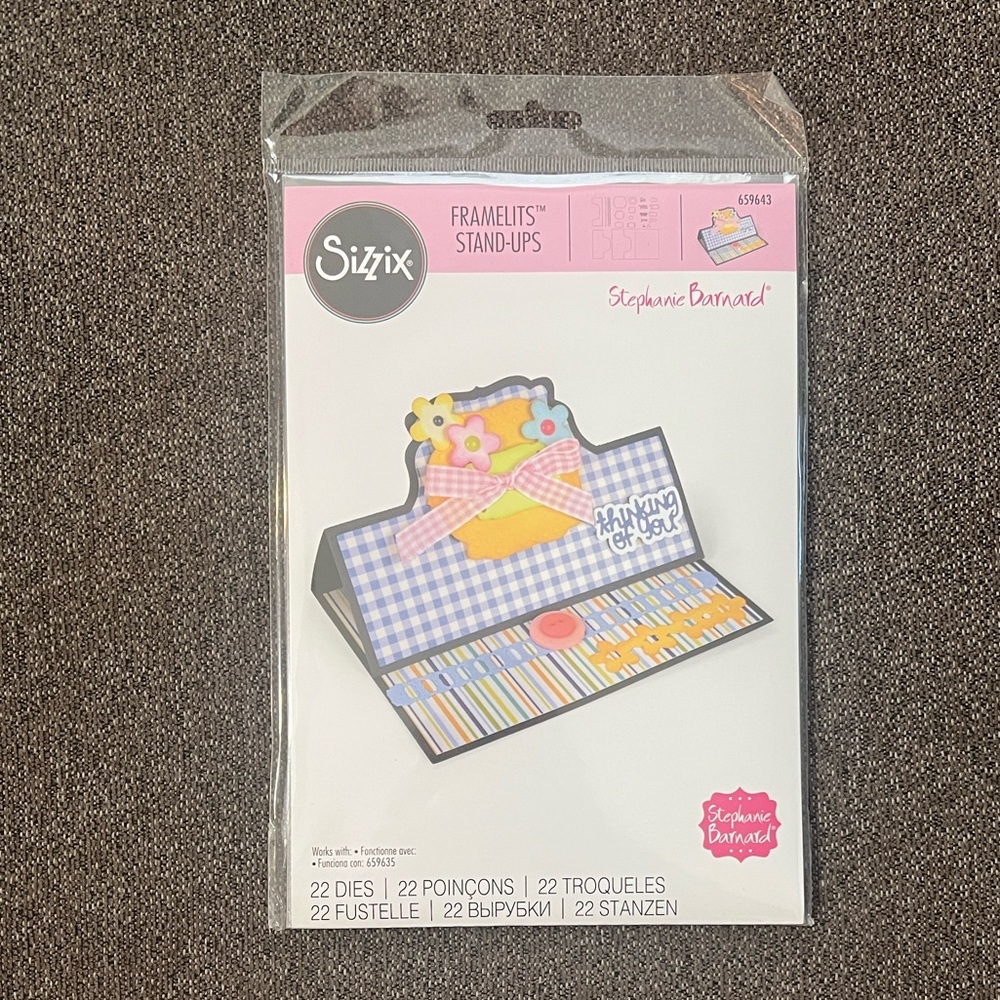 Sizzix Framelits Stand-Ups Stephanie Bernard Card Bubbly 659643 NWT